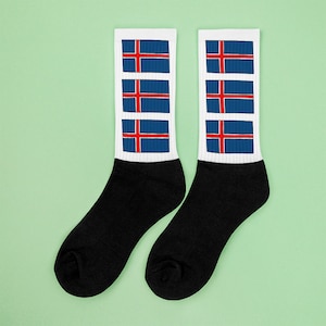 Islandsocken, Islandsocken, Islandflagge, Islandflagge, Islandflaggensocken, Islandflaggensocken, Weltsocken, Flaggensocken, Geografie