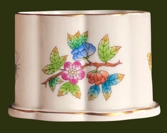 Vintage Herend Queen Victoria Porcelain Toothpick Holder, Match