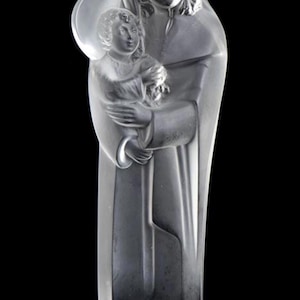 René Lalique-france, Madonna and Child Large Frosted Sculpture - Etsy