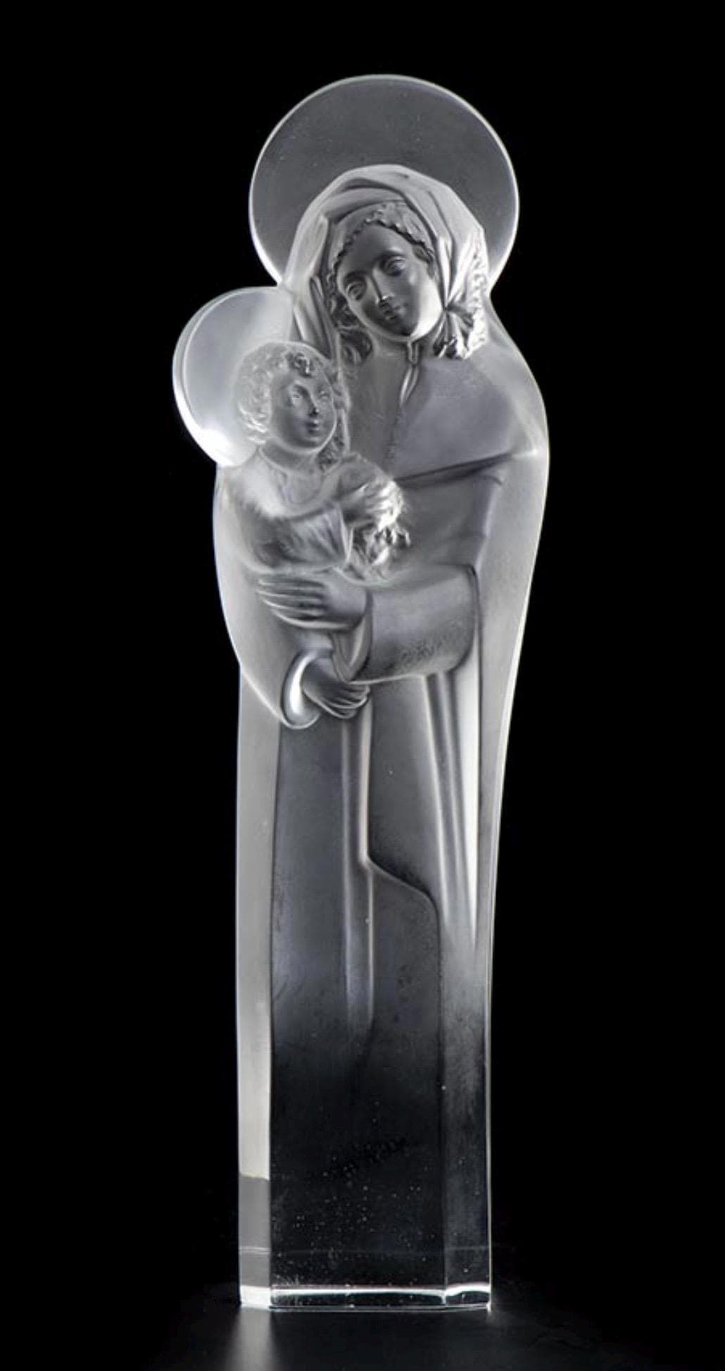 René Lalique-france, Madonna and Child Large Frosted Sculpture - Etsy