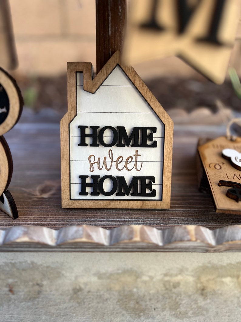 Disney Home Tiered TrayMickey Mouse DecorCane Sign Mouse EarsWelcome HomeThis House Runs on DisneyTiered Tray SignsFarmhouse Decor Home Sweet Home