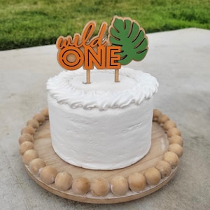 Personalized Wild One Cake Topper: Safari Jungle Theme