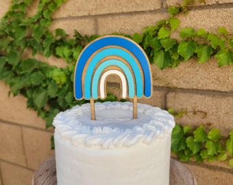 Rainbow Cake Topper| Rainbow Baby Birthday| Boho Birthday Theme| Baby Birthday| First Birthday Cake Topper| Sweet Birthday| Birthday decor