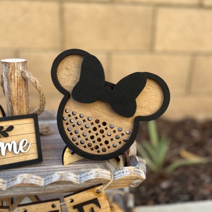 Disney Home Tiered TrayMickey Mouse DecorCane Sign Mouse EarsWelcome HomeThis House Runs on DisneyTiered Tray SignsFarmhouse Decor image 10