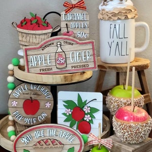 Apple Orchard Wooden Sign: Fall Tiered Tray Decor