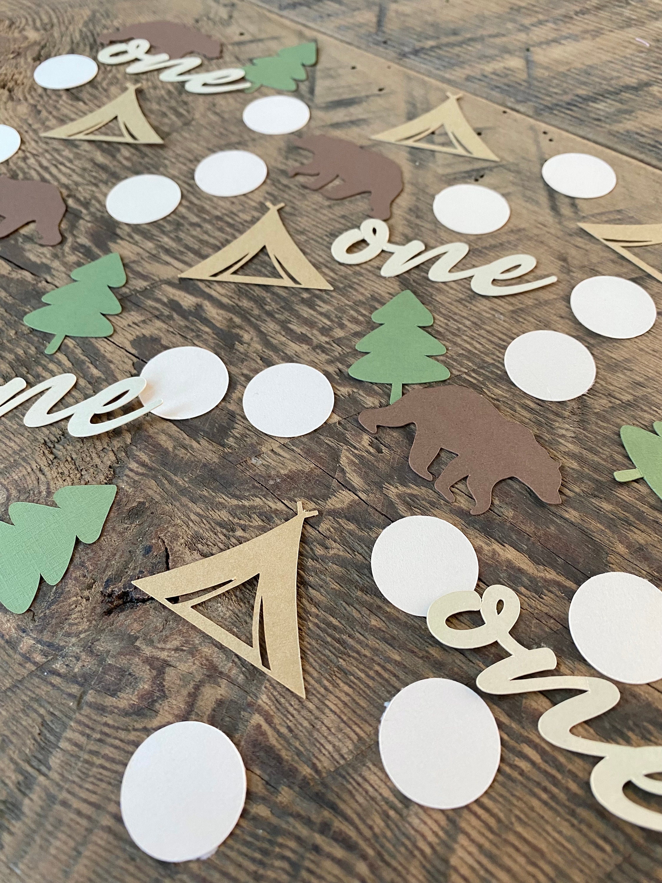 One Happy Camper Confetti Little Explorer Confetti Baby Boy Etsy