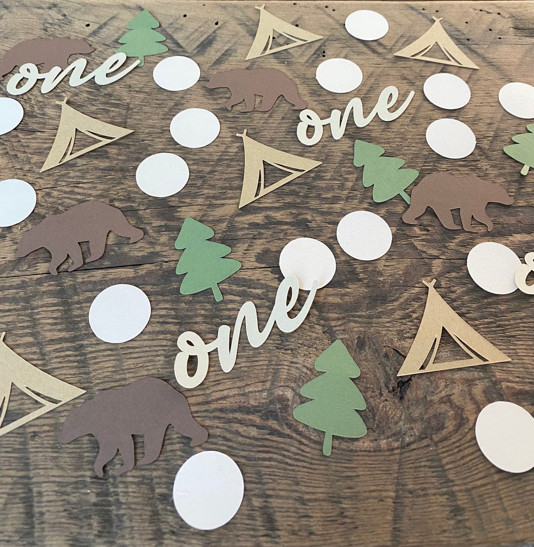 One Happy Camper Confetti Little Explorer Confetti Baby Boy Etsy