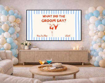 Bach Club What Did The Groom Say Beach Bachelorette Party Game Last Toast On The Coast Bach Editable Canva Template Bachelorette Activity