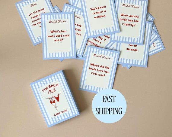 Bachelorette Party Game Bach Card Game for Bride Bach Weekend Activity Fun Drinking Game Coastal Bach Beach Bachelorette Girls Trip Game