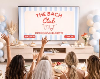 Bachelorette Jeopardy Game Editable Template Bach Club Beach Bachelorette Trivia Capri Italian Hen Do Bridal Shower Game Canva Game Night