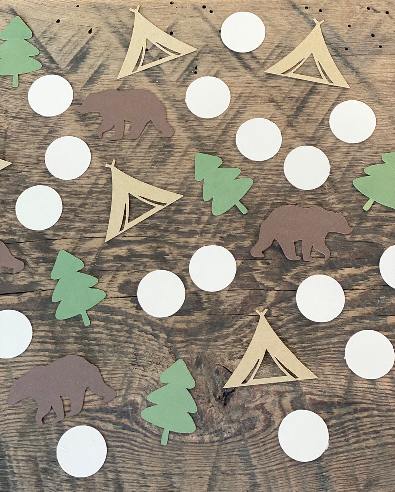 One Happy Camper Confetti Little Explorer Confetti Baby Boy Etsy