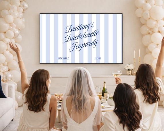 Old Money Bachelorette Jeopardy Game Editable Canva Template Classy Bridal Shower Game Digital Download Upscale Bach Party Game Hen Night