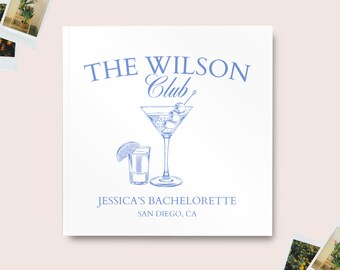 Bachelorette Photo Album The Bach Club Decor Bachelorette Memory Book Personalized Bachelorette Gift Instant Photo Bachelorette Scrapbook