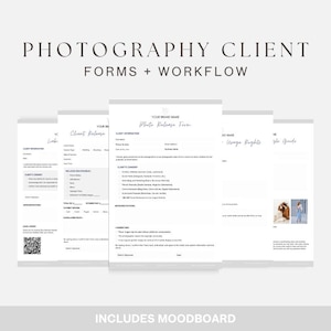 Formulaires client pour la photographie : modèles Canva et PDF imprimables
