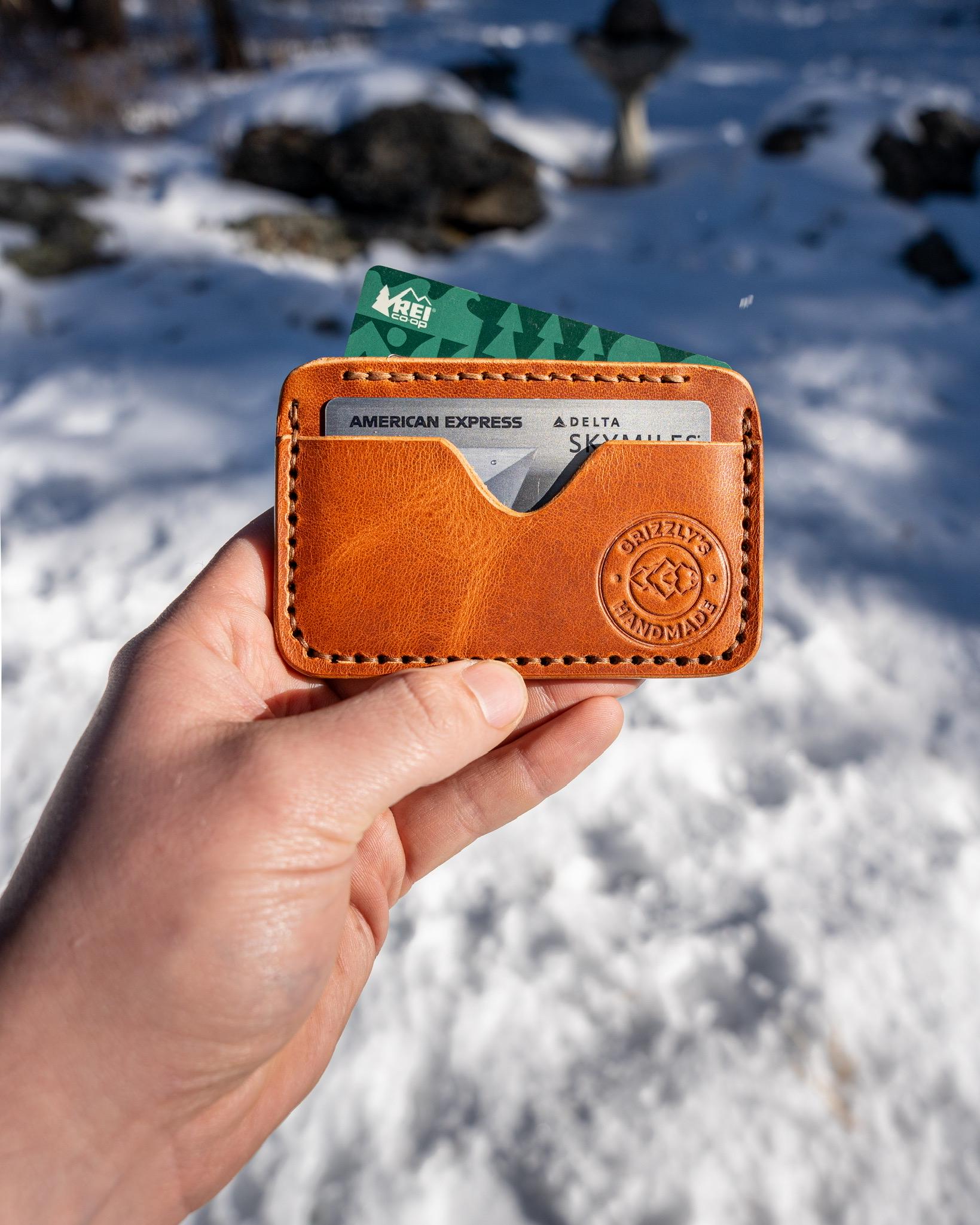 Side-by-side Card Holder Hand Crafted With Full-grain Leather - Etsy