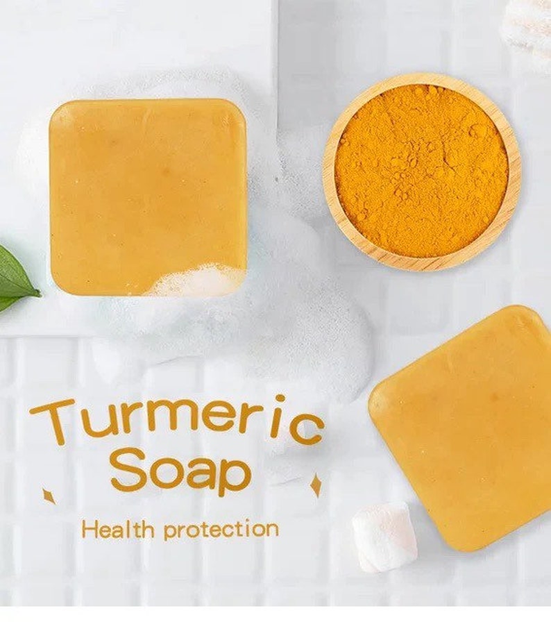 Turmeric Soap Cleaner Great for Dark Spots, Eczema, Scars, Acne and Etc