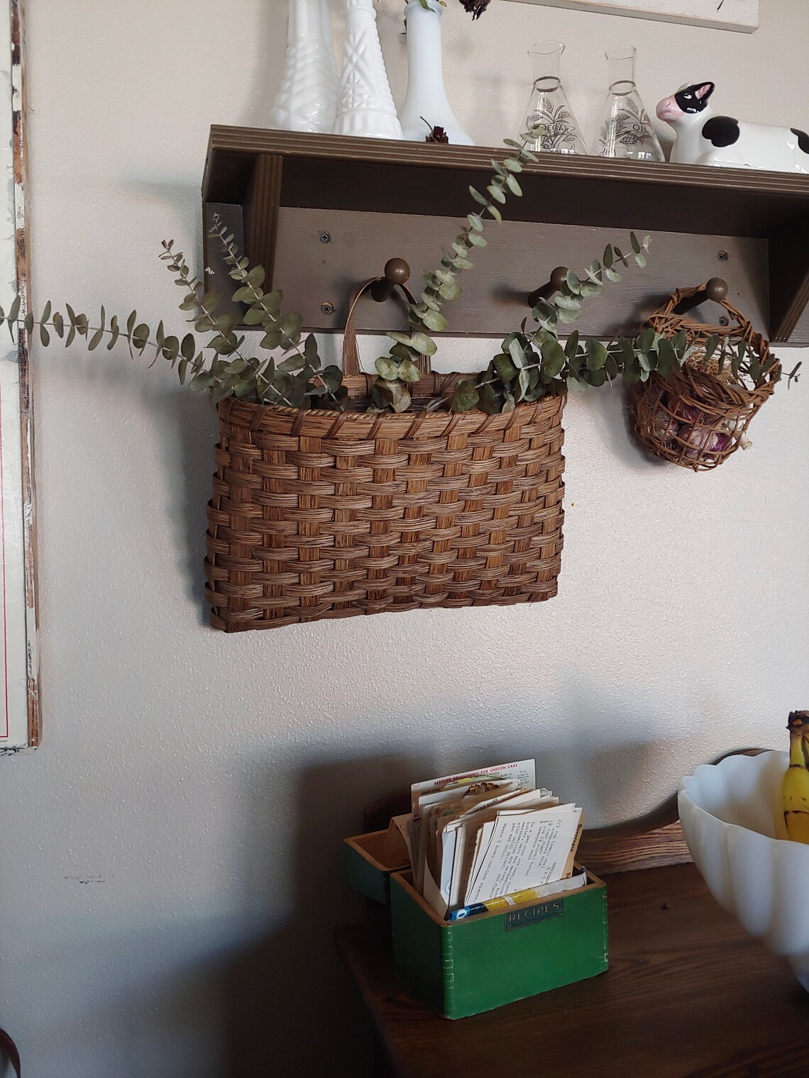 Large Wall Basket Hanging Basket Handmade Wall Basket Etsy