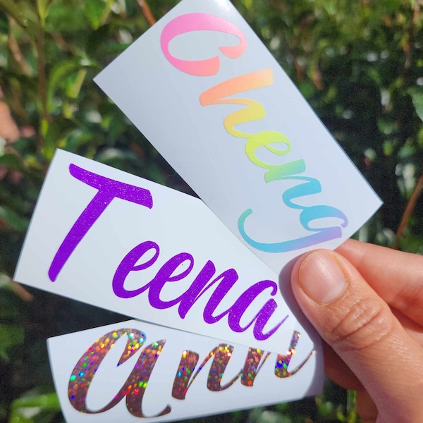 Vinyl Name Sticker - Etsy