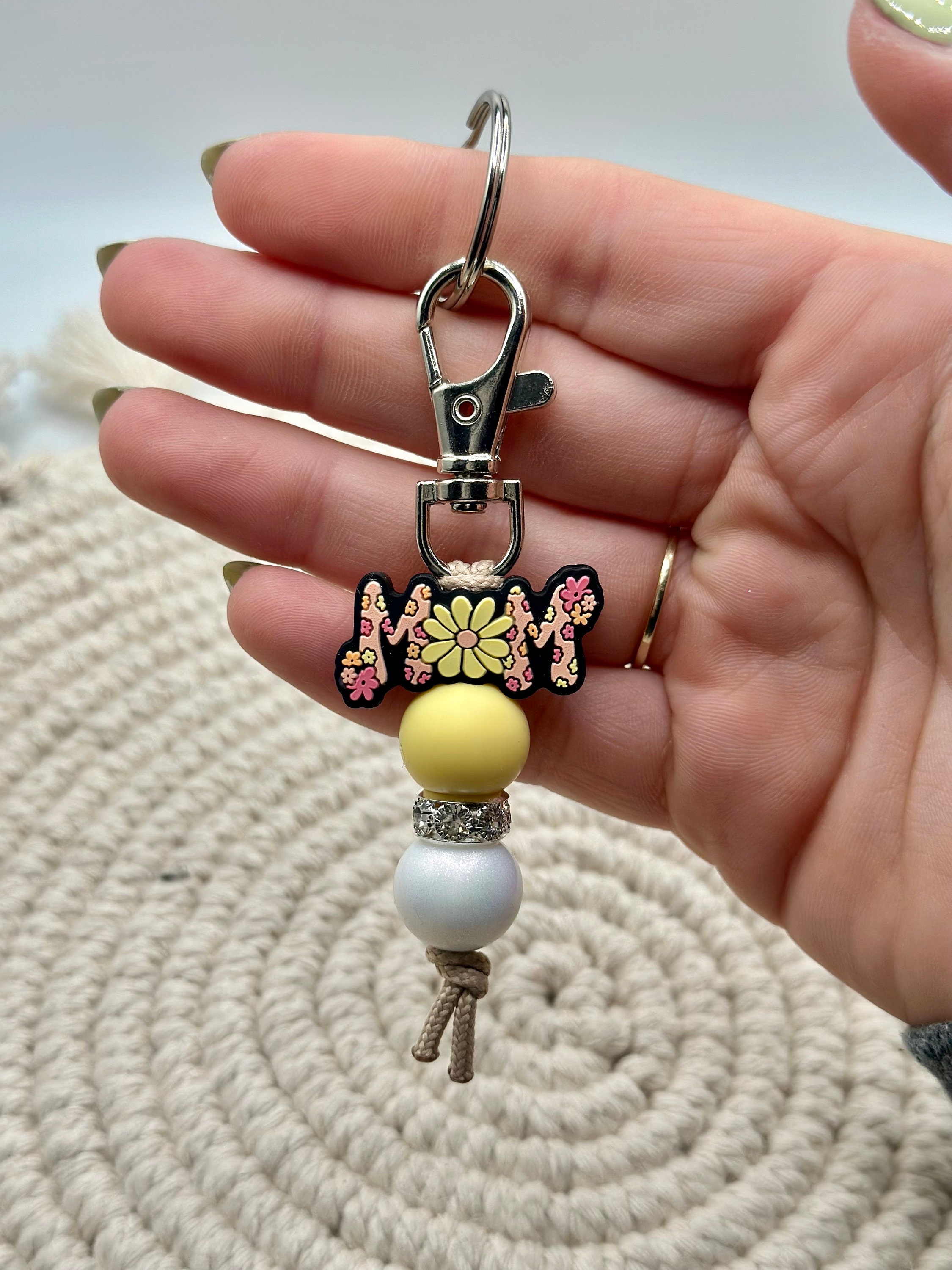 Pff Key Chain Floral Mom Keychain•keychain• Mom Keychain• Mother’s Day • Mama ...