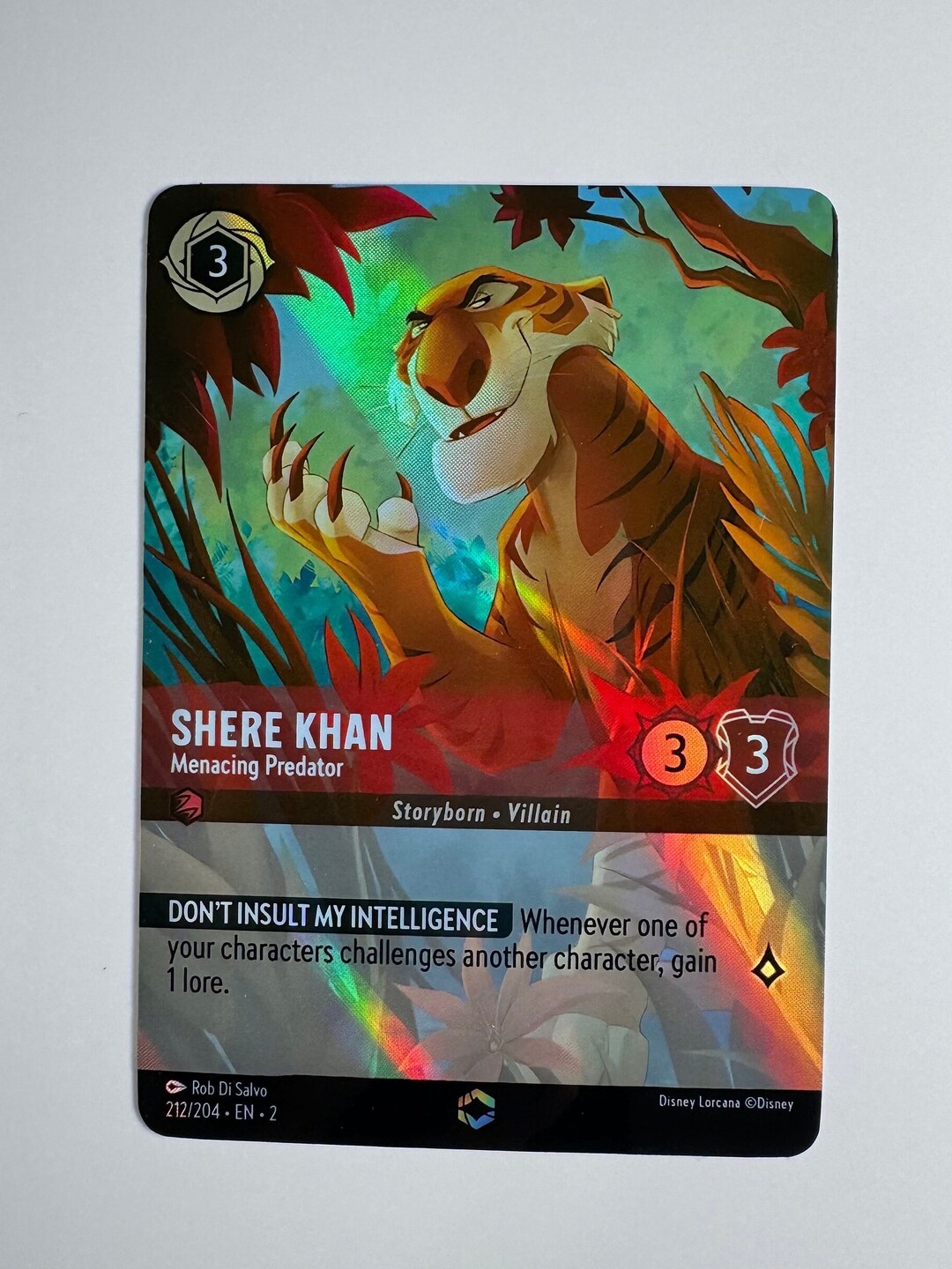 Shere R Shere Khan Menacing Predator (alt Art) Lorcana Proxy/orica, Common/holo ...