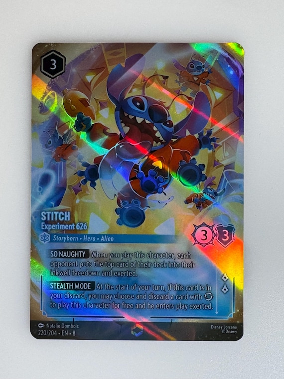 Stitch Experiment 626 ROJ (alt Art) Lorcana Proxy/orica - Etsy