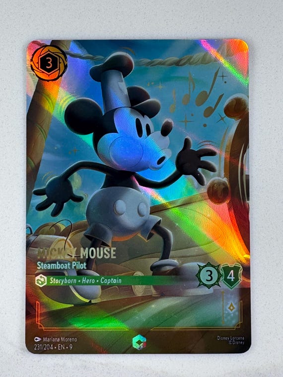 Mickey Mouse - Steamboat Pilot (enchanted) Lorcana Proxy/orica Fabled - Etsy Mickey Mouse - Steamboat Pilot (enchanted) Lorcana Proxy/orica Fabled - Etsy
