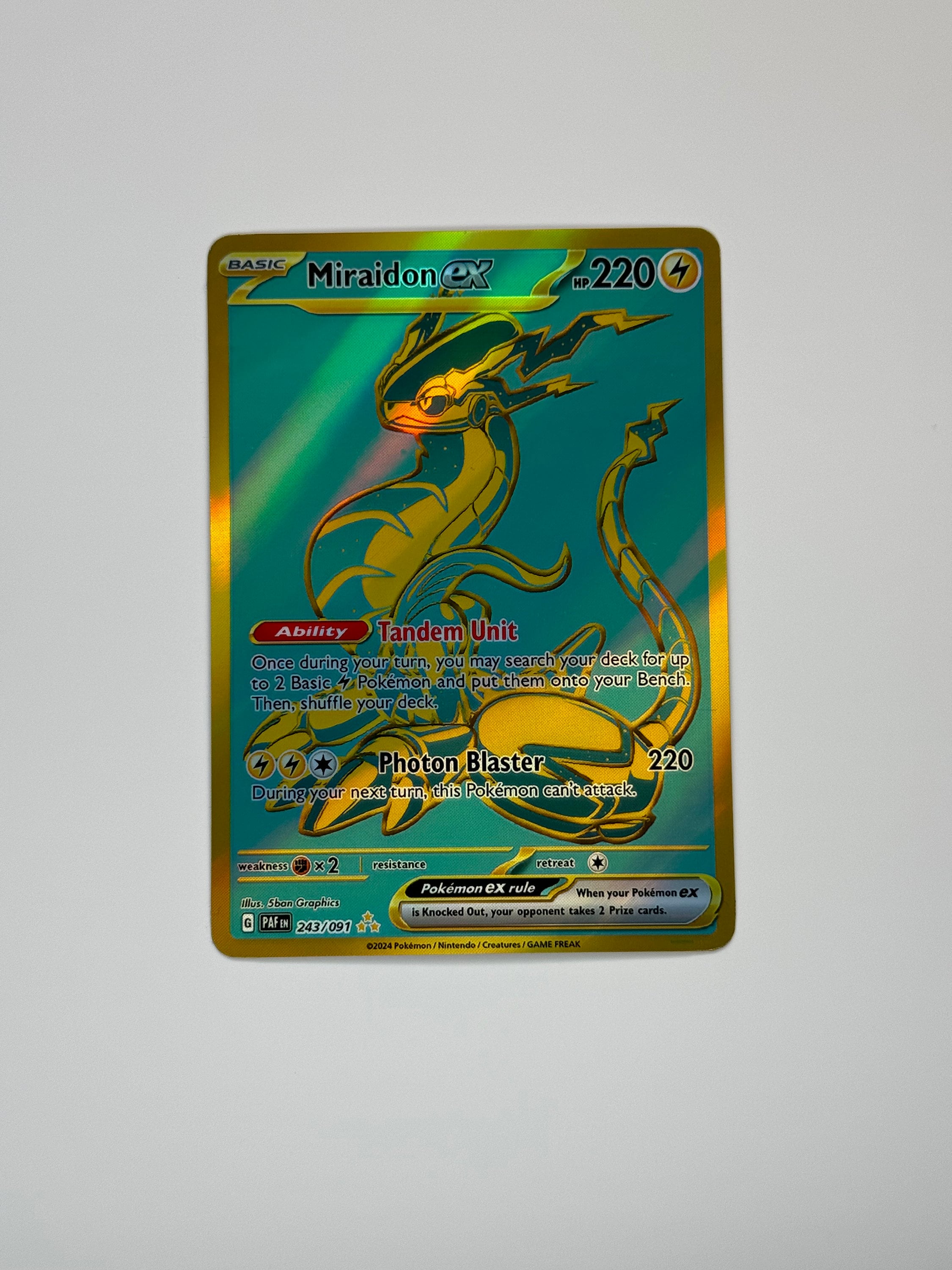 Koriadon EX, Miraidon EX gold Cards Paldean Fates Proxy/orica, Holo - Etsy
