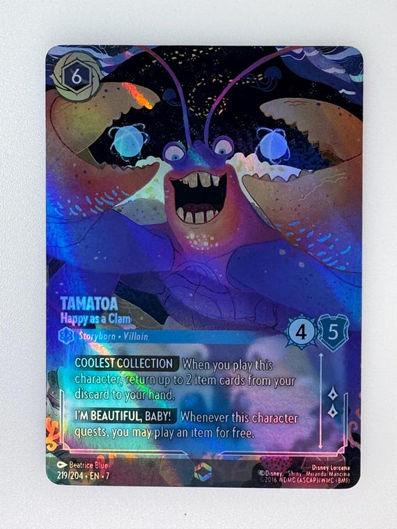 Tamatoa Happy as A Clam (alt Art) Lorcana Proxy/orica ENG/FRE - Etsy Tamatoa Happy as A Clam (alt Art) Lorcana Proxy/orica ENG/FRE - Etsy