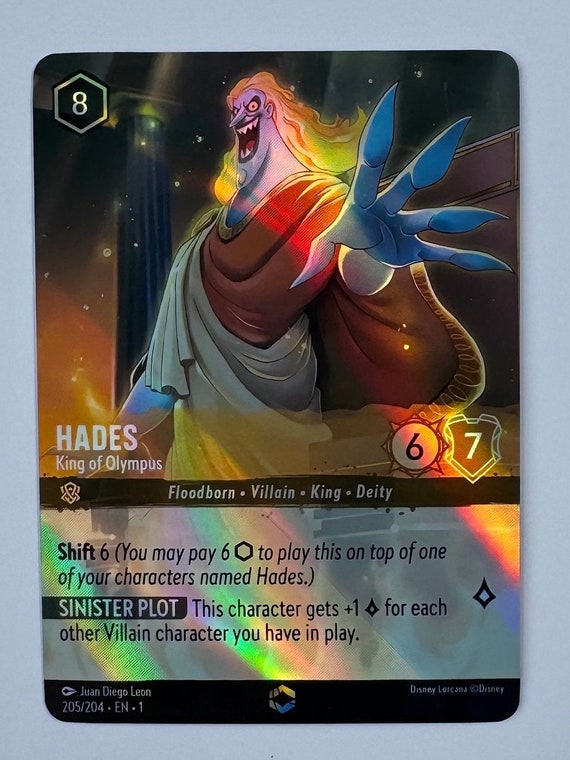 Hades King of Olympus (Alt Art) Lorcana Proxy/Orica, Common/Holo
