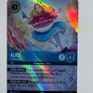 Alice Growing Girl (art alternatif) Lorcana Proxy/Orica, Common/Holo