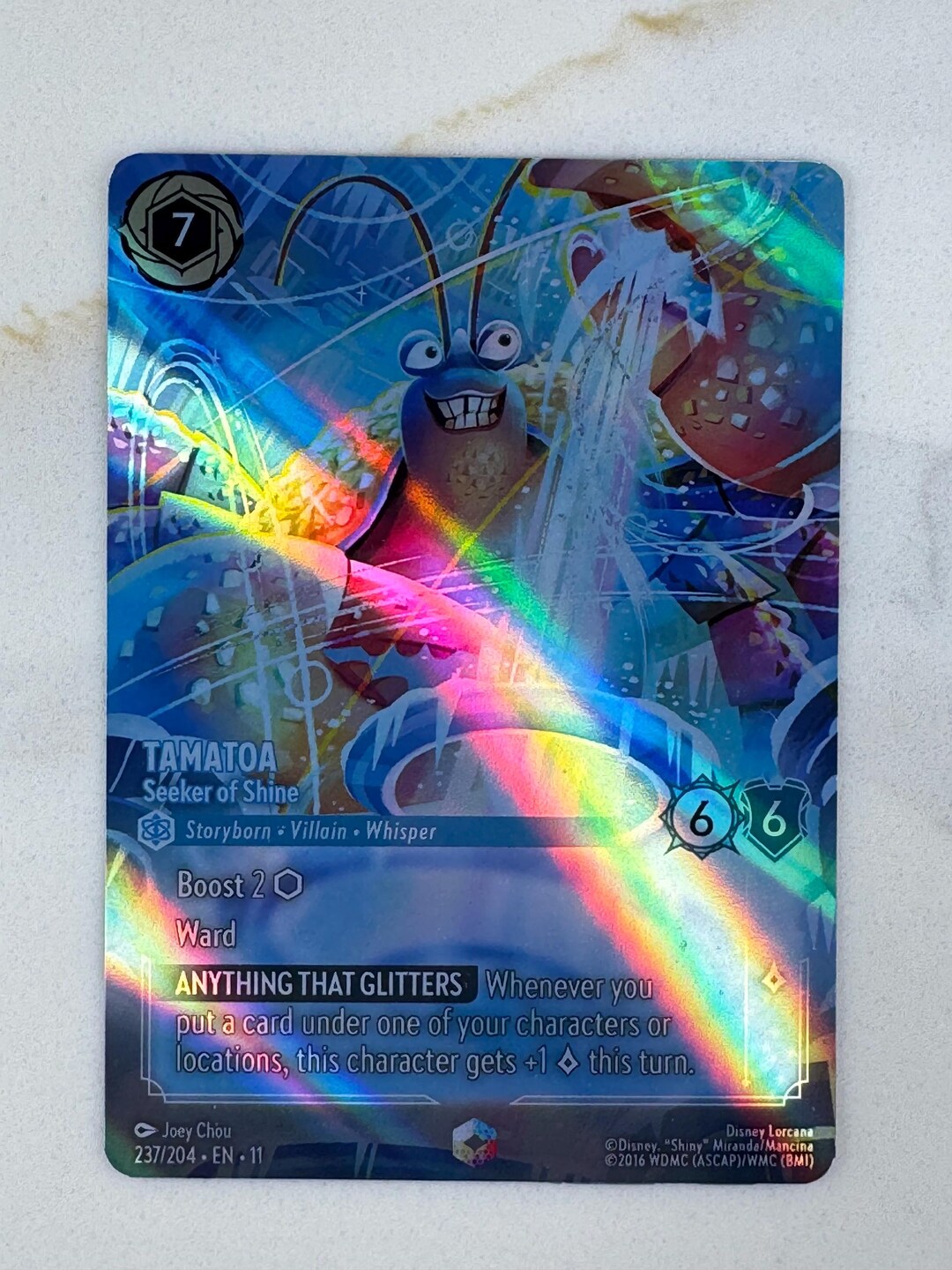 Tamatoa - Seeker of Shine WS (enchanted) Lorcana Proxy/orica