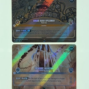 Sugar Rush Speedway/Treasure Mountain Lagekarten als (Alt Art) Lorcana Proxy/Orica