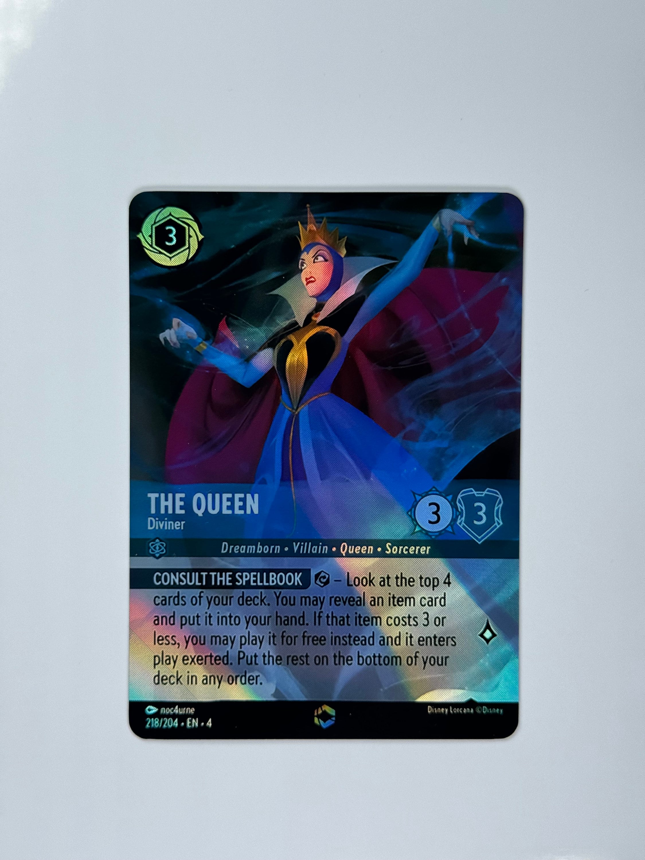 The Queen Diviner (alt Art) Lorcana Proxy/orica, Common/holo - Etsy