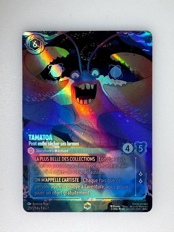 tamatoa lorcana card Tamatoa Happy as A Clam (alt Art) Lorcana Proxy/orica ENG/FRE