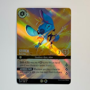 Stitch Rock Star art alternatif Lorcana Proxy/Orica, Common/Holo image 1