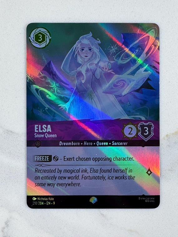Elsa - Snow Queen (epic) Lorcana Proxy/orica Fabled - Etsy Singapore