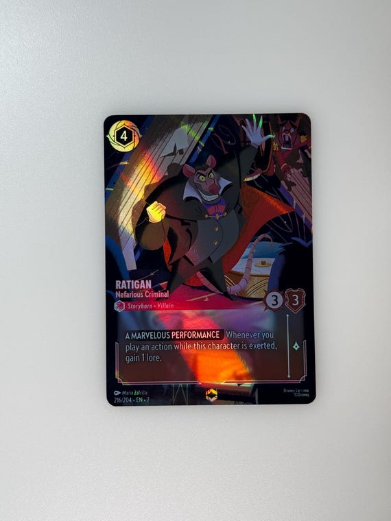 Ratigan Nefarious Criminal (alt Art) Lorcana Proxy/orica ENG/FRE