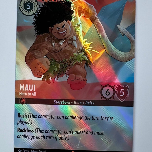 Maui Hero to All (Alt Art) Lorcana Proxy/Orica, Common/Holo