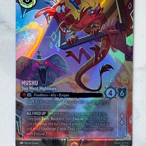 Mushu Your Worst Nightmare ROJ (Alt Art) Lorcana Proxy/Orica