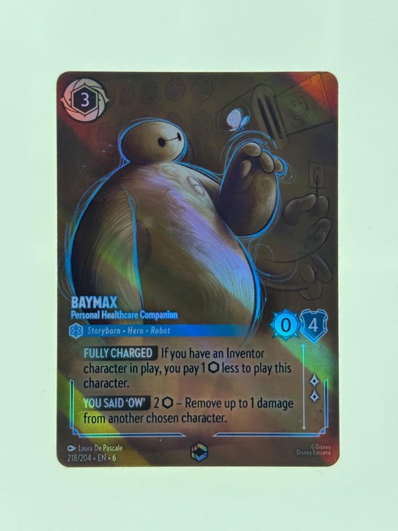 lorcana baymax card - (Low Battery) - 87/204 - Common (Foil) you may remove up to 2 damage from another chosen character of yours Disney Lorcana Archazia's Island Baymax