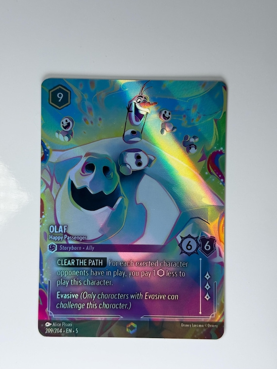 OLAF Foil psa10ロルカナ Lorcana Buy Olaf (alt Art) Lorcana Proxy/orica Online in India - Etsy