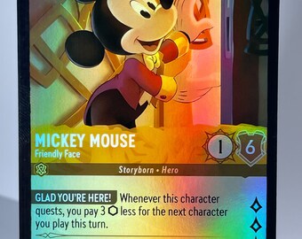 Mickey Mouse Friendly Face Lorcana Proxy/Orica, Common/Holo