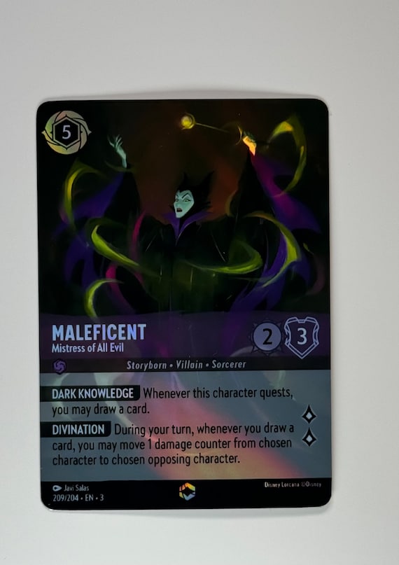 Maleficent Mistress of Evil (alt Art) Lorcana Proxy/orica, Common/holo -  Etsy