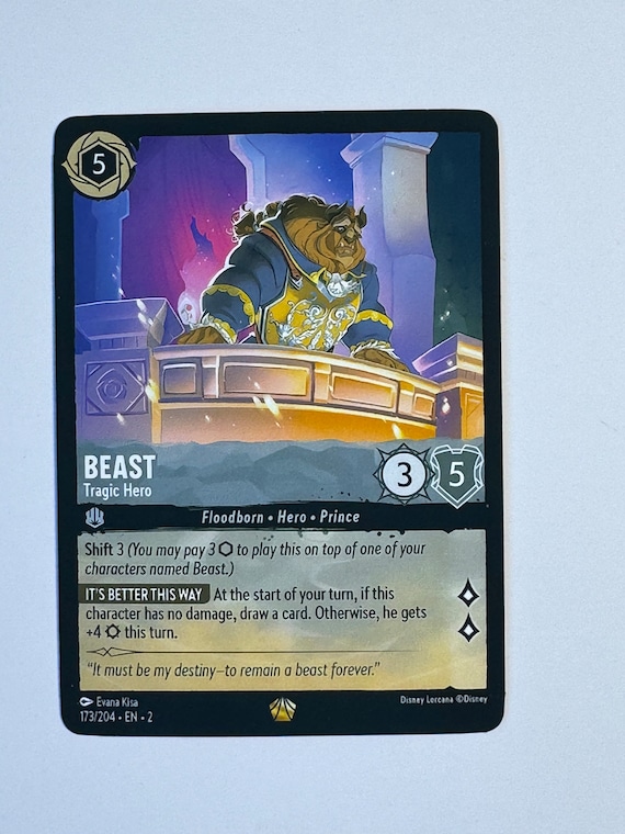 Beast Tragic Hero Lorcana Proxy/orica, Common/holo - Etsy
