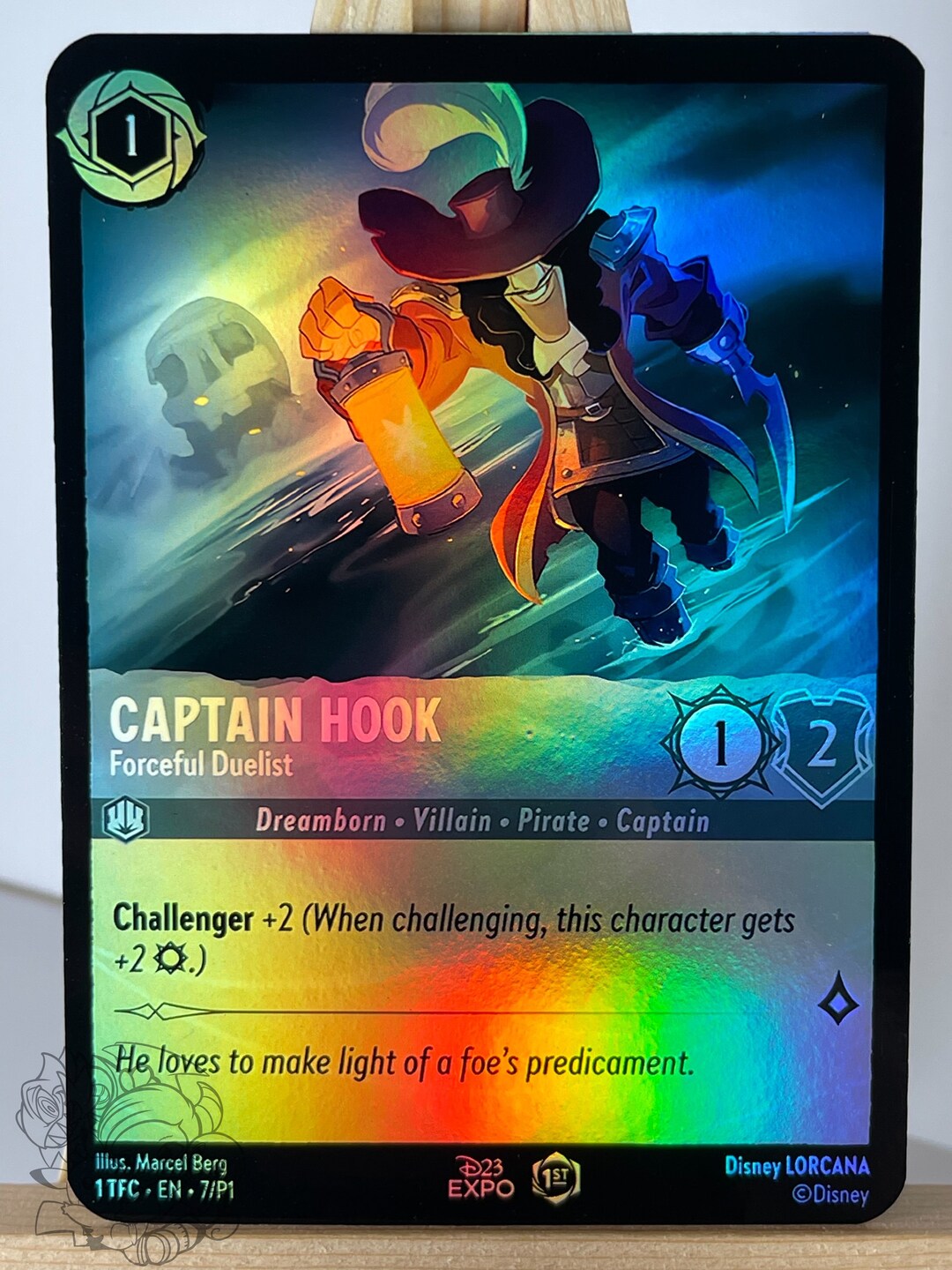Captain Hook Forceful Duelist Lorcana Proxy/orica, Common/holo 