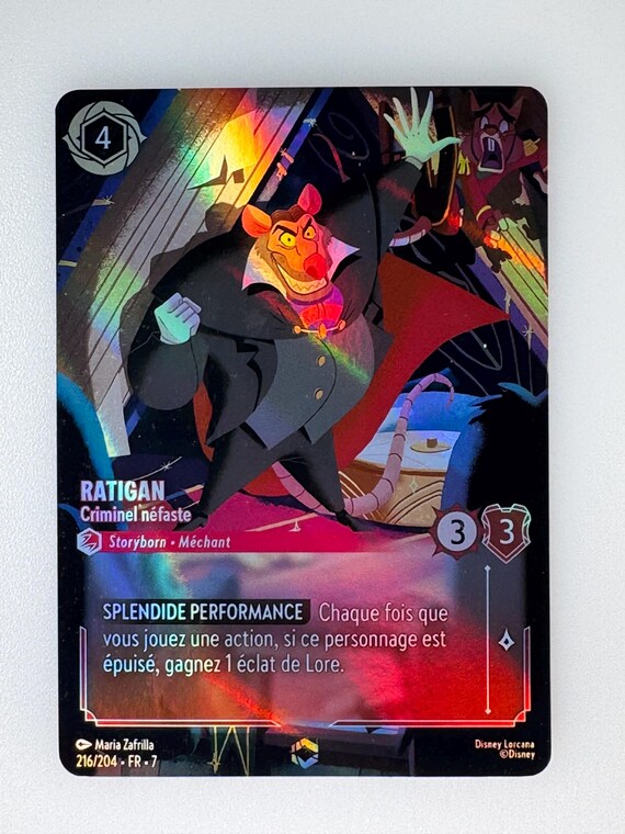 Ratigan Nefarious Criminal (alt Art) Lorcana Proxy/orica ENG/FRE