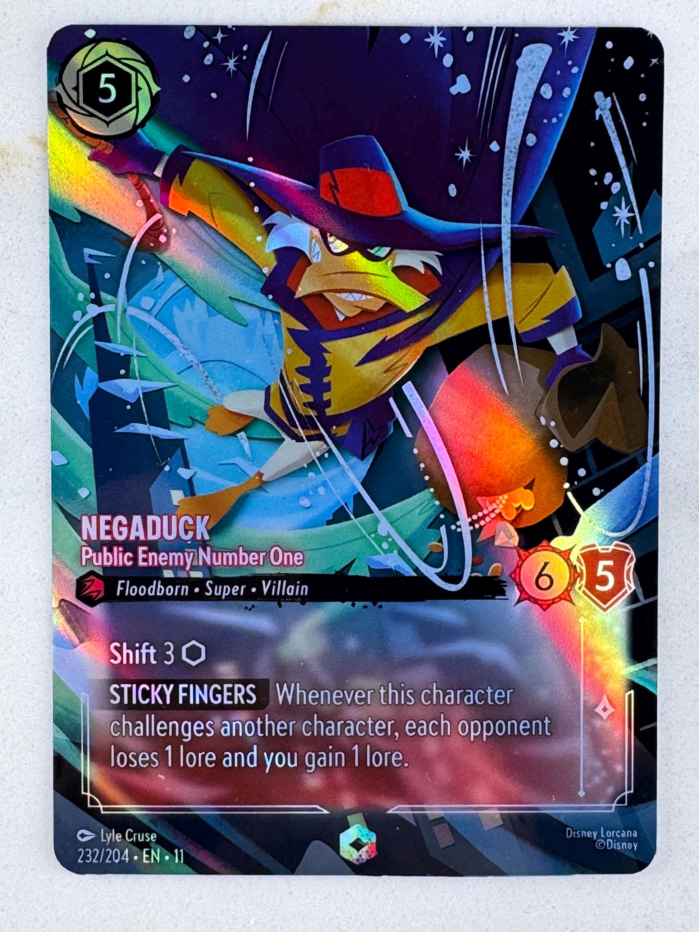 Negaduck - Public Enemy Number One WS (enchanted) Lorcana Proxy