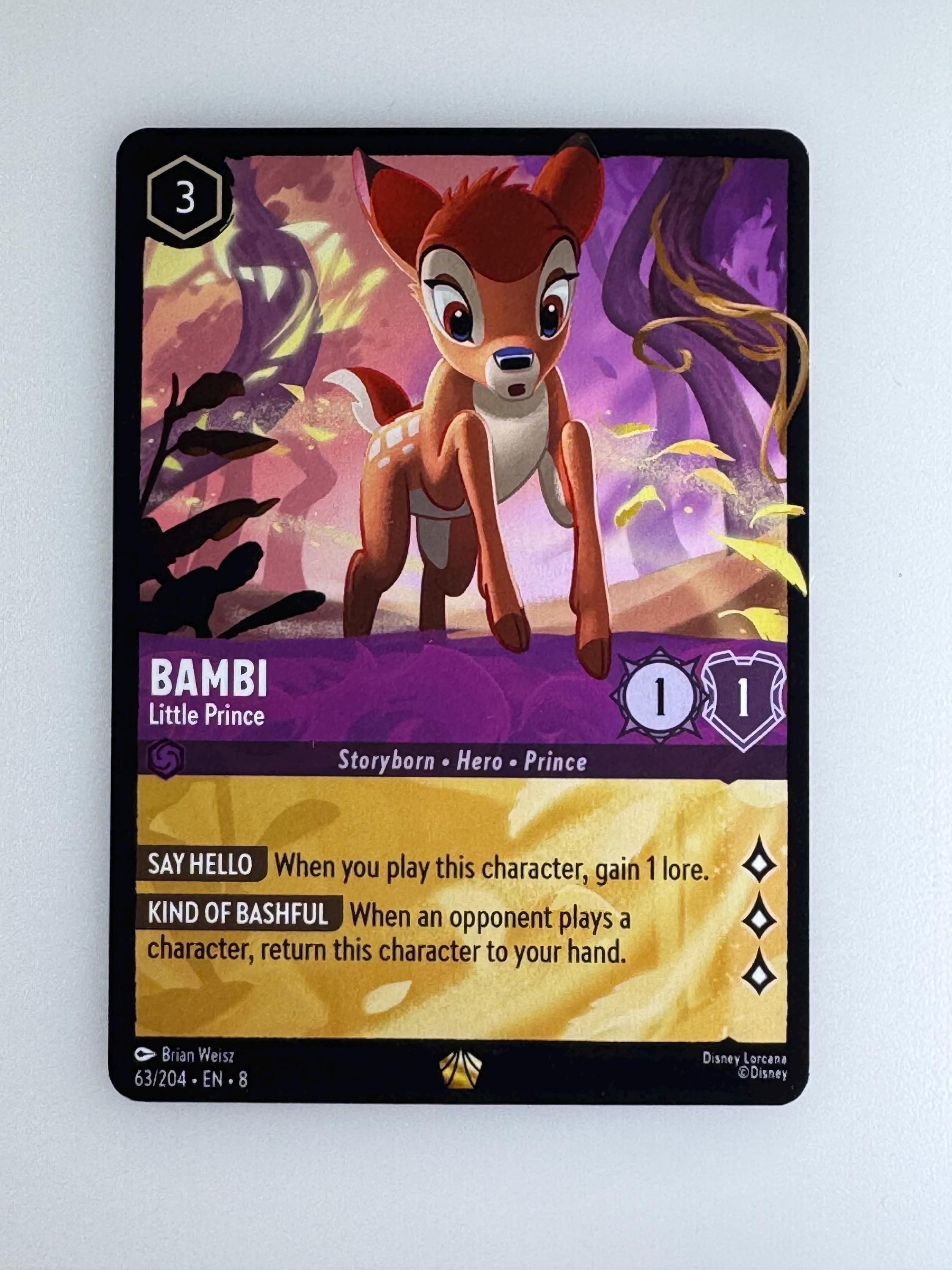 bambi lorcana card - Reign of Jafar - - Little Prince (Enchanted) [COME SEE!] During your turn Lorcana Bambi - Etsy