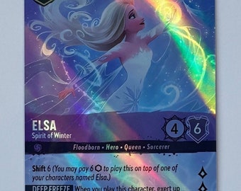 Elsa Spirit of Winter (Alt Art) Lorcana Proxy/Orica, Common/Holo