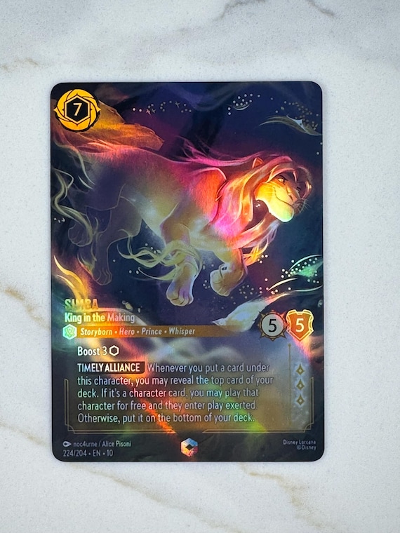 simba lorcana card Simba - King in the Making (enchanted) Lorcana Proxy/orica WITW